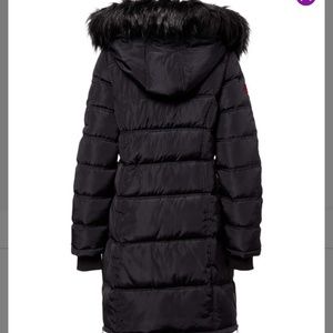 Black Hooded Puffer Parka